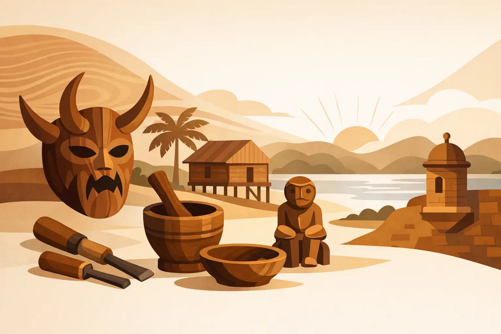 Madera puertorriqueña en artesanía con historia