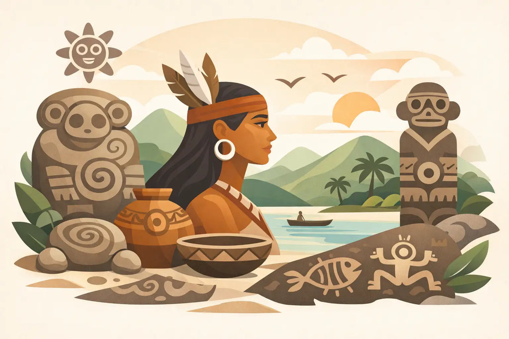Diseños inspirados en herencia taína con respeto