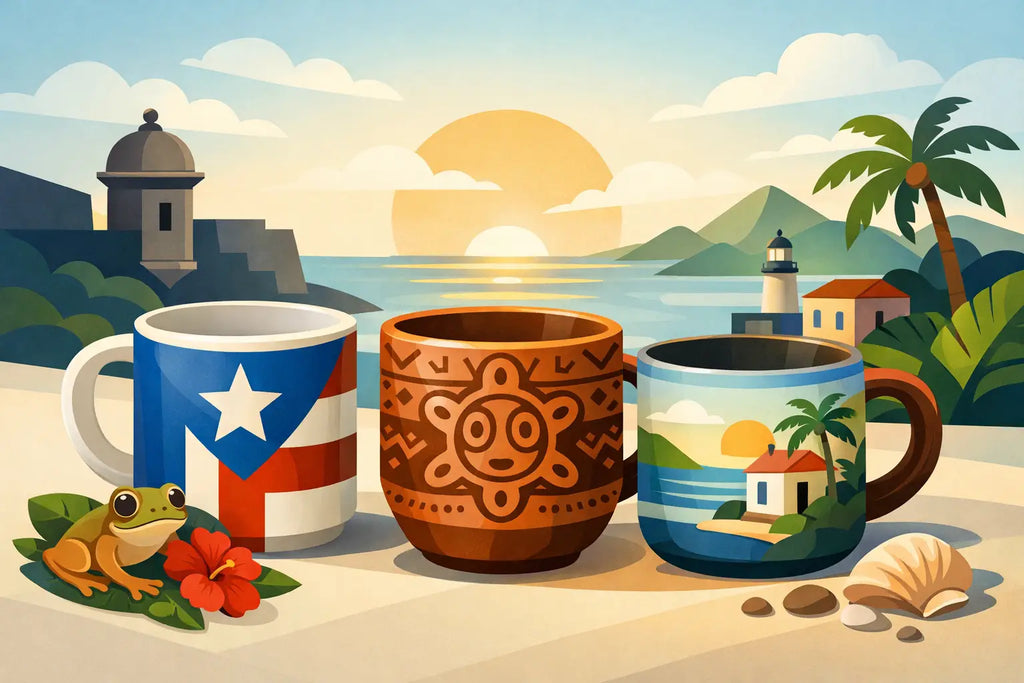 Tazas de cerámica puertorriqueñas con alma