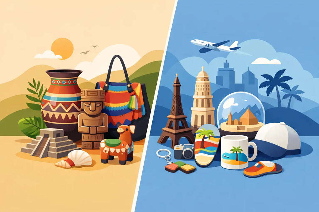 Souvenirs artesanales vs souvenirs genéricos